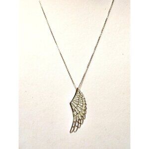 Simply Silver Sterling Angel Wing with Pave crystals new with tags in box